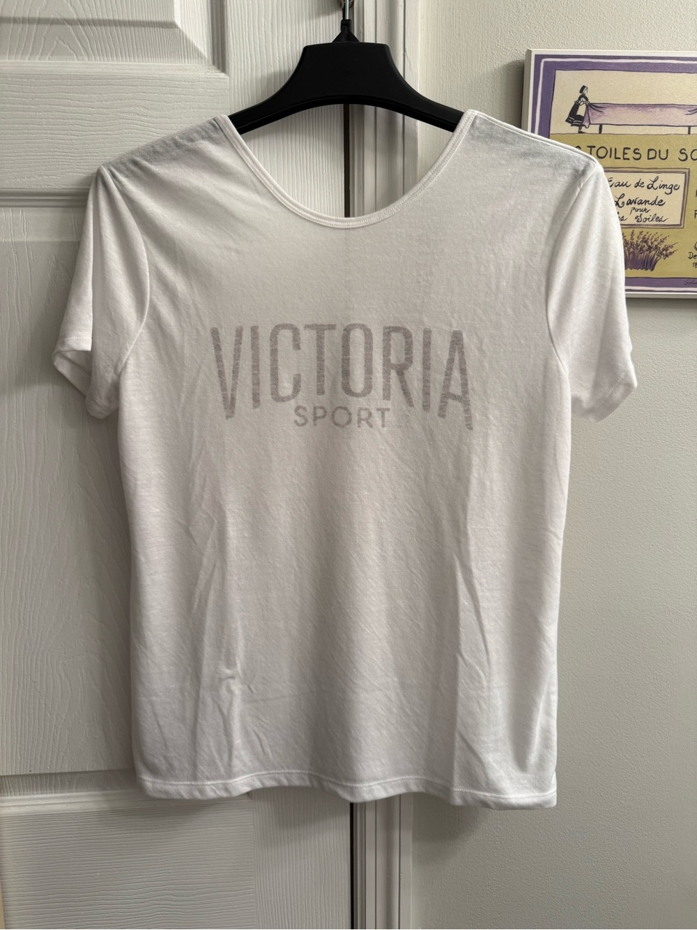 Victoria's Secret White Short-Sleeve Logo Tee